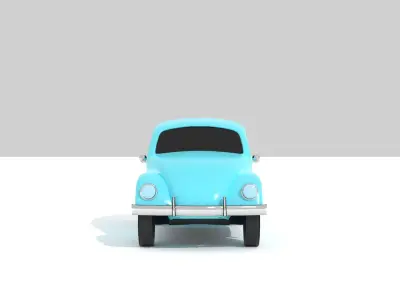 Old Car low-poly  3D model  Free low-poly 3D model