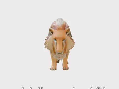 Gelada Model with Lion-like Mane and Rugged Build Low-poly 3D model