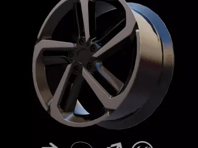 Sport Car Rim 4 Game-Ready 3D Model Low-poly 3D model