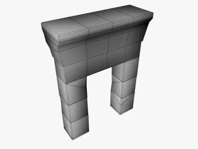 Greek Roman Doorway 3D model