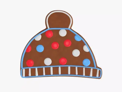 Cookie hat Christmas 3D model