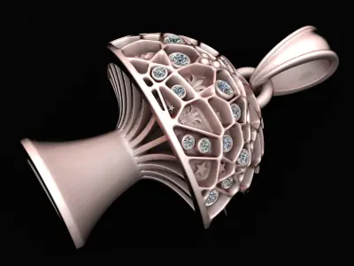 MUSHROMR VEGETABLE  PENDANT 3D PRINTABLE MODEL  3D print model