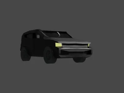Car model low poly Low-poly 3D model