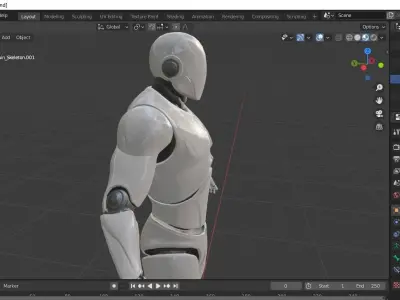 Mannequin 3d model for Unreal Engine or Unity Low-poly 3D model