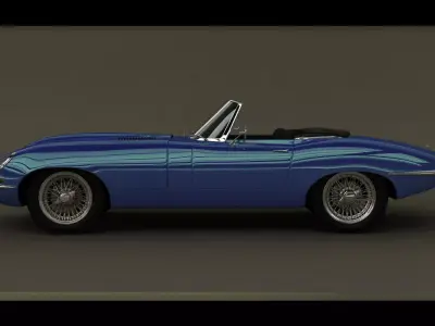 Jaguar EType Convertible 3D model 3D model