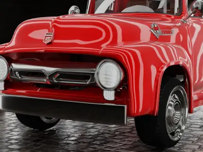 F-100 1956 truck 3D print model