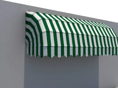 Bellows Awning Tent 3D model