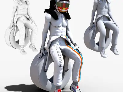 Pascal Wehrlein 2016 Low-poly 3D model