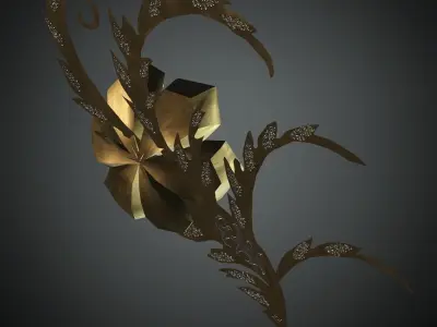 DTS - Model3B - Hair AccA Low-poly 3D model