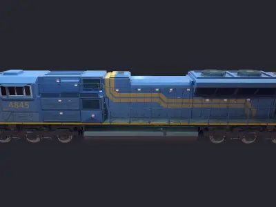 EMD-SD70ACe Locomotion Low-poly 3D model