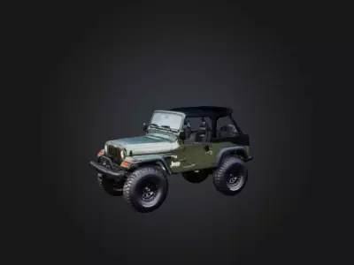 jeep car Low-poly 3D model