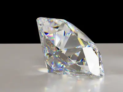 Blender Cycles dispersion shader scene - diamond rendering 3D model