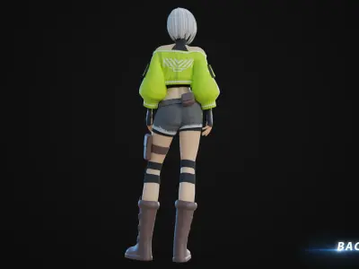 Cyber Girl - Arris 3D Model 3D model