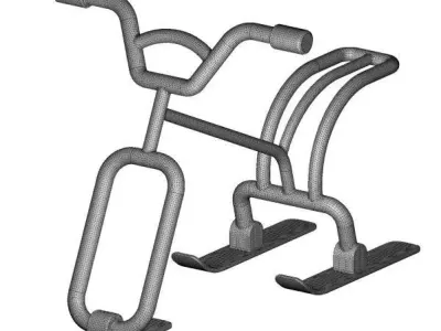 Skating Snow Bike 3D print model