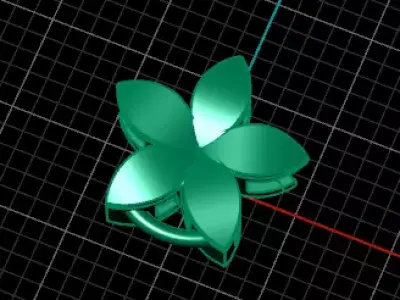 free flower gold Free 3D print model