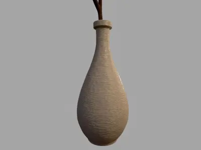 Flower in Vase Low-poly 3D model