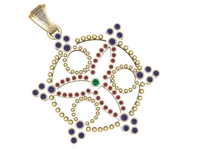 Gemstone Pendant 3D print model