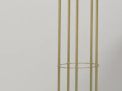 Set-11 gold floor lamp with four lamps 3D model
