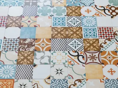 Ceramic floor tile STAMFORD 3D model