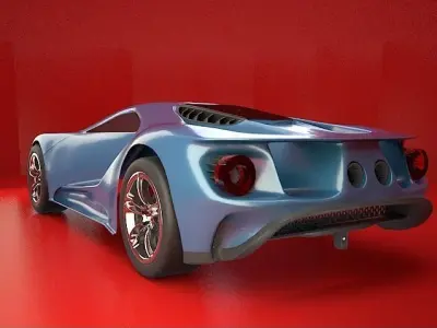 Car model futuristic sports 3D model