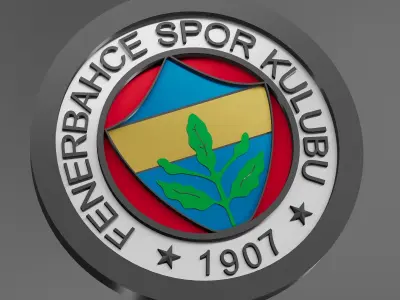Fenerbahce Football club logo 3D print model