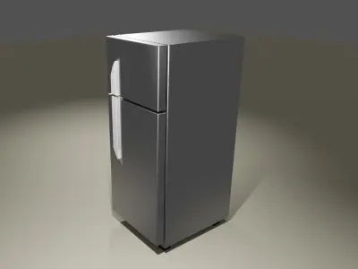 Fridge - Freezer - Refrigerator - Inox - Geladeira Low-poly 3D model
