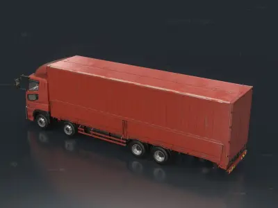 Transportation big trucks Low-poly 3D model