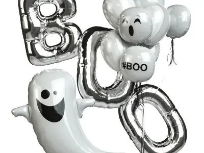 Balloons Decor Set 01 3D model