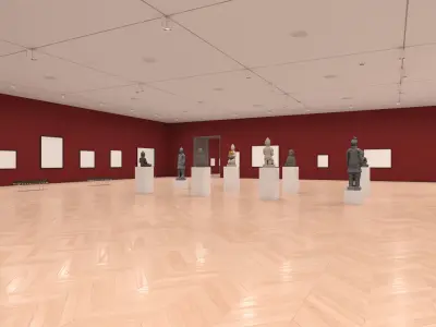 Museum Art Gallery 004 3D model