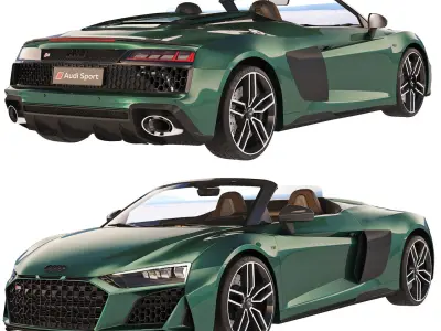 Audi R8 Spyder 2021 open roof 3D model