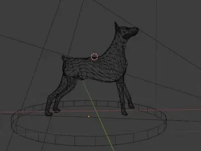 Doberman Low-poly 3D model