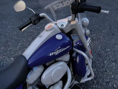 Police Harley Davidson 3D model