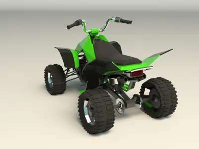 Low Poly ATV 02 Low-poly 3D model