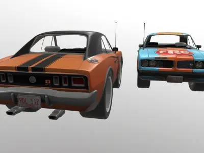 Brawler car Low-poly 3D model