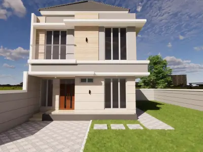 3D House Design Model Facade Only 9 3D model