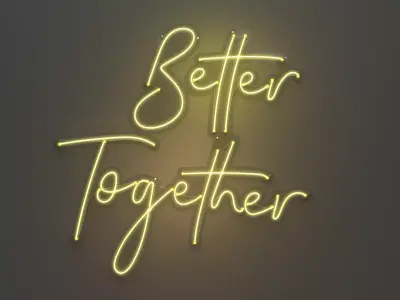 Better Together - Neon Sign 3D model