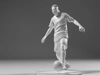 Footballer 05 Footstrike 03 Stl 3D print model