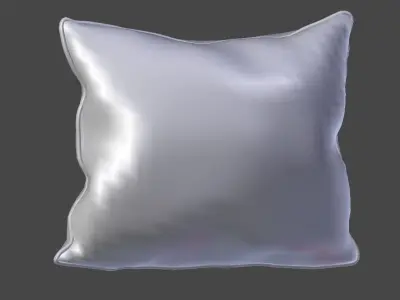 Voyage Cushion - Peony Blue -Piped Pillow 3D model