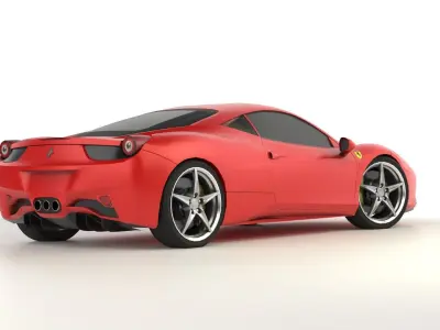Ferrari 458 Italy Low-poly 3D model