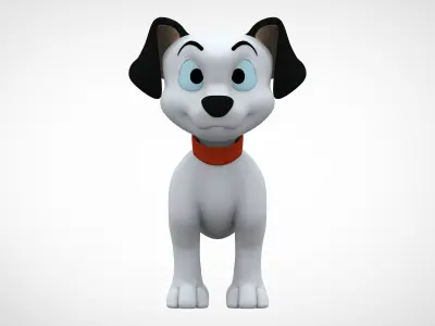 Lucky  Low-poly 3D model
