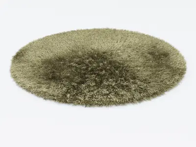 Carpet Snow H265-beige round 3D model
