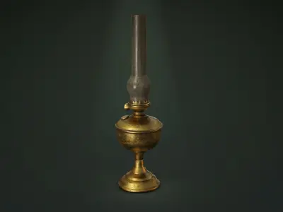 Oil Lantern PBR Game Ready Low-poly 3D model