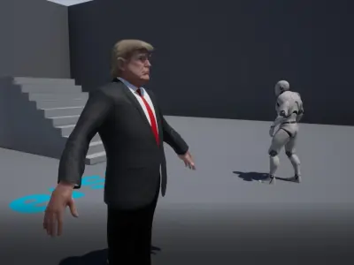 Trump Unreal Engine with Suit--coolgames 3D model
