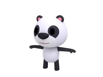 Rigged Panda 3D model