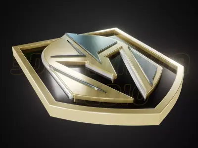 Vegas Golden Knights logo - Cinematic - 3D print 3D model