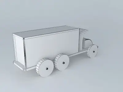 Truck Toy truncated version Chest 3D model