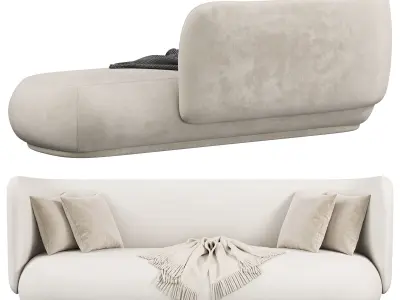  Rico Divan L Brushed 3D model