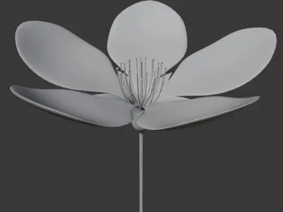 Glass Cherry Blossom 3D model