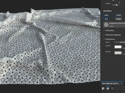 3 Procedural Lace Materials Texture