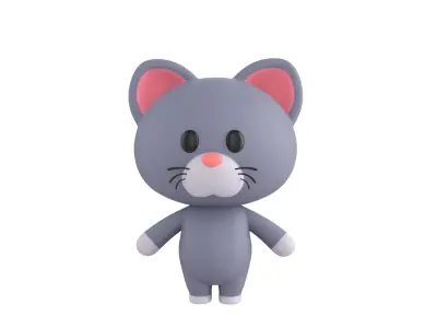 Character053 Rigged Cat 3D model